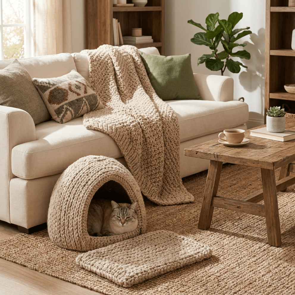 Serenity Knit Pet Cave & Mat - We are MFEO