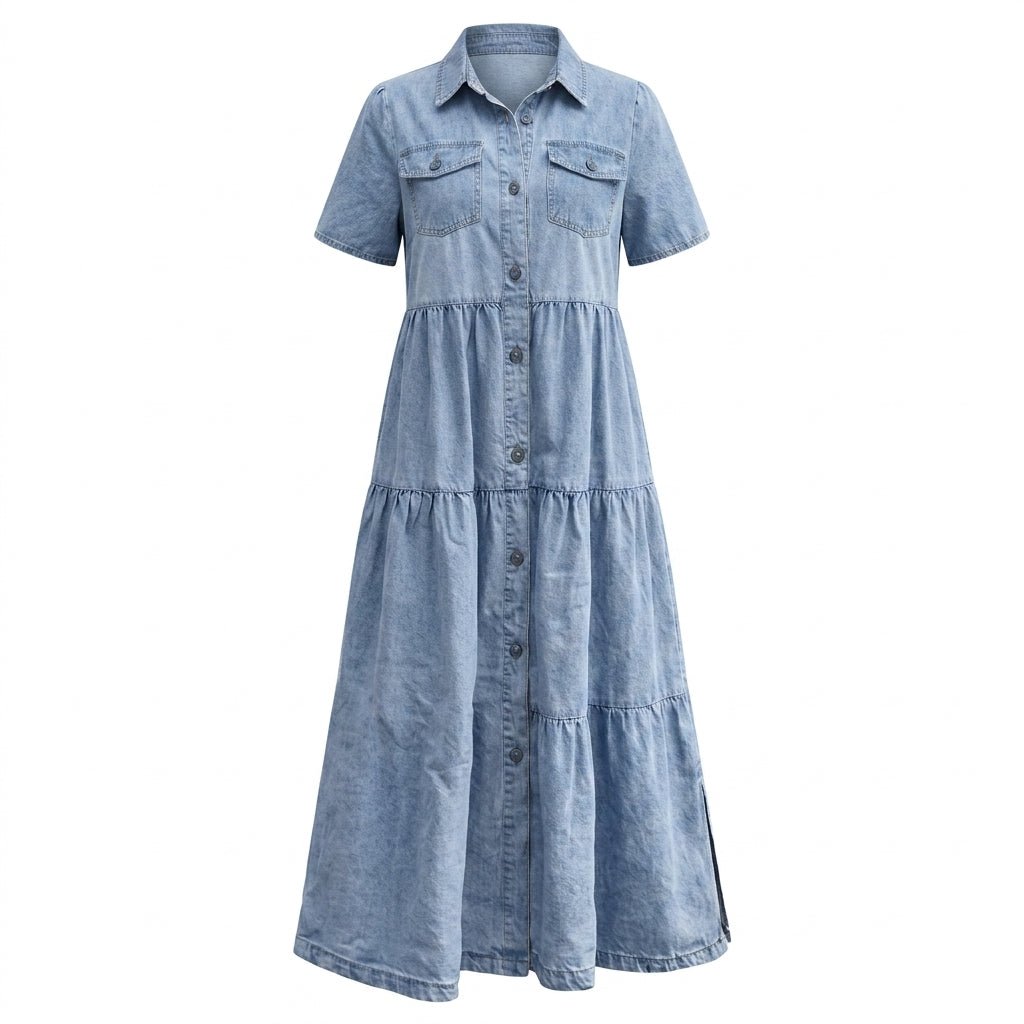 Soft Denim Summer Dress – Lightweight, Relaxed Fit - We are MFEO