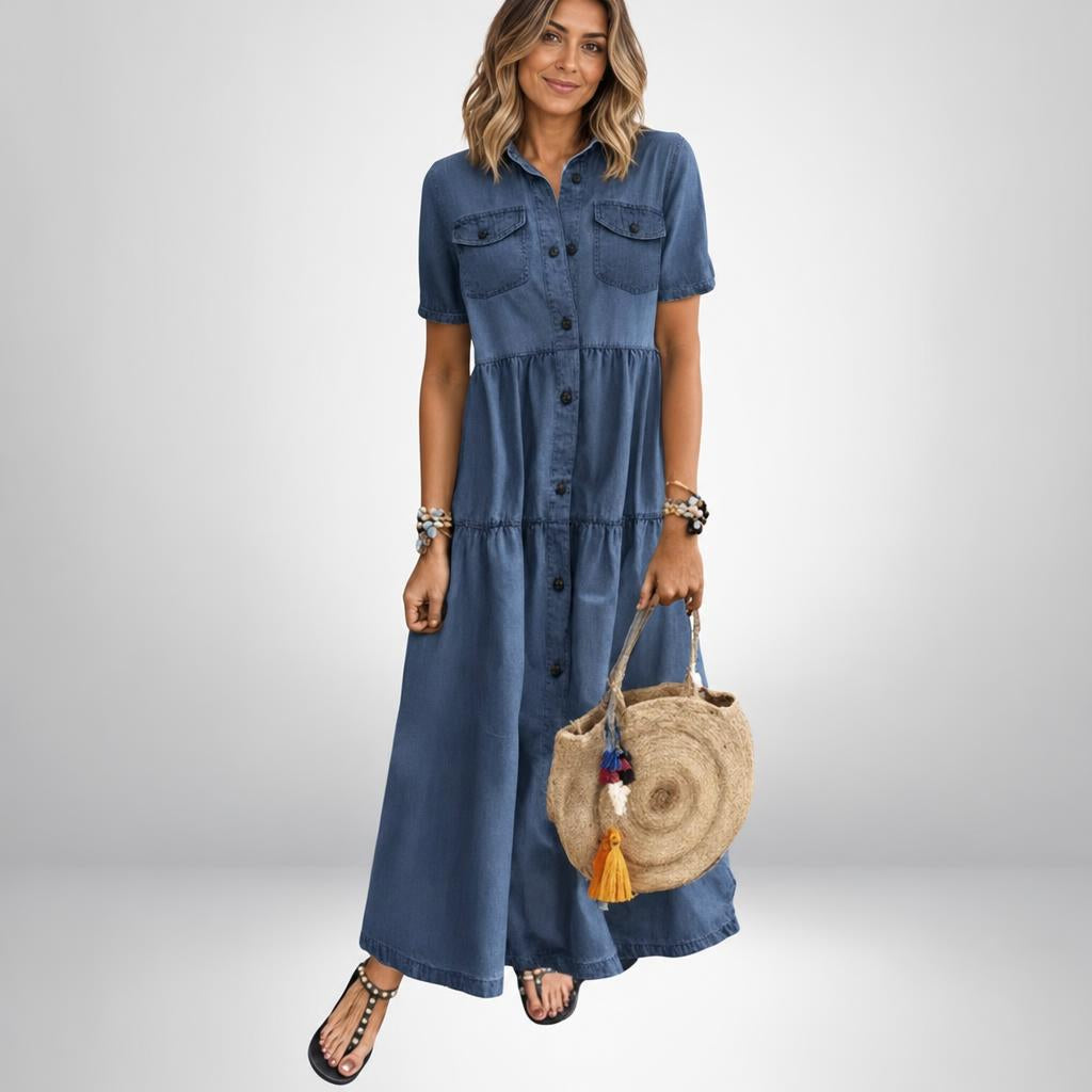 Soft Denim Summer Dress – Lightweight, Relaxed Fit