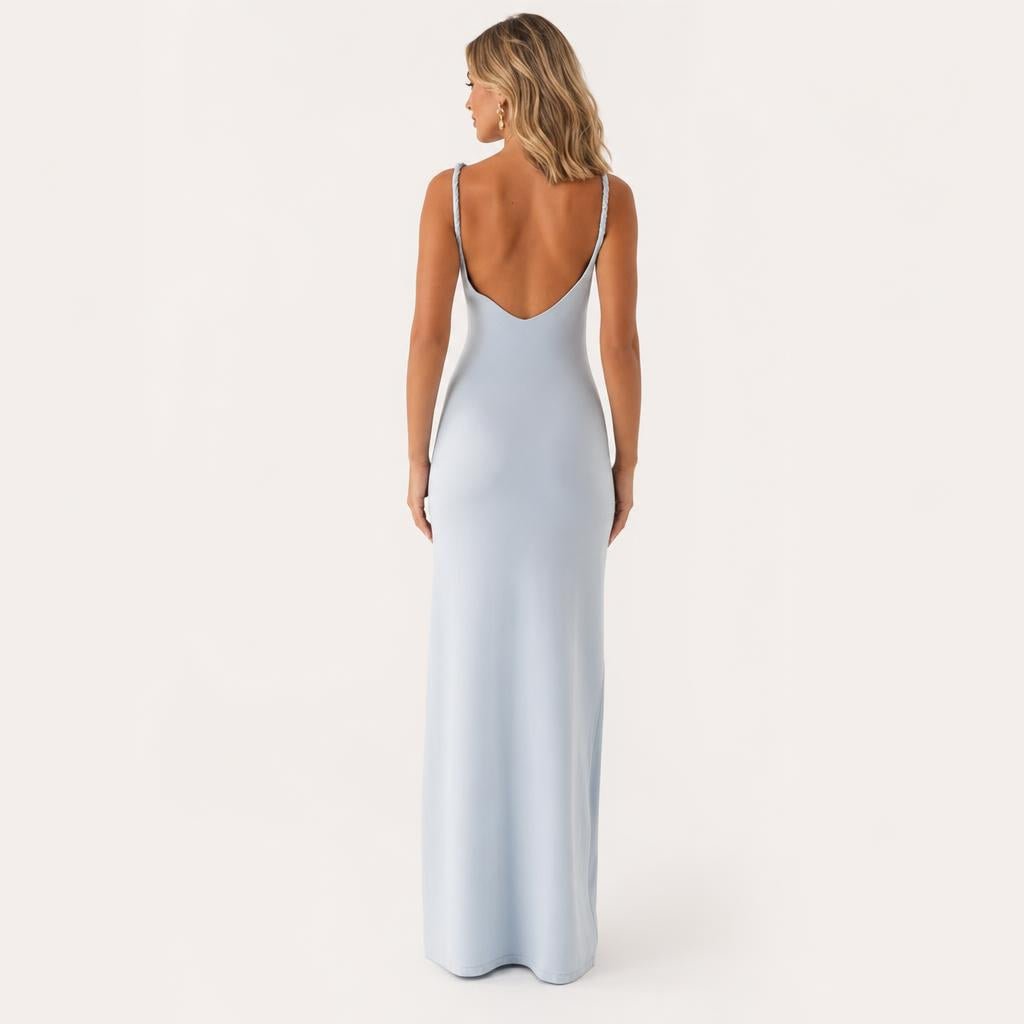 Soft Maxi Dress – Slim Fit with Twisted Straps for Summer and Cocktail Events - We are MFEO