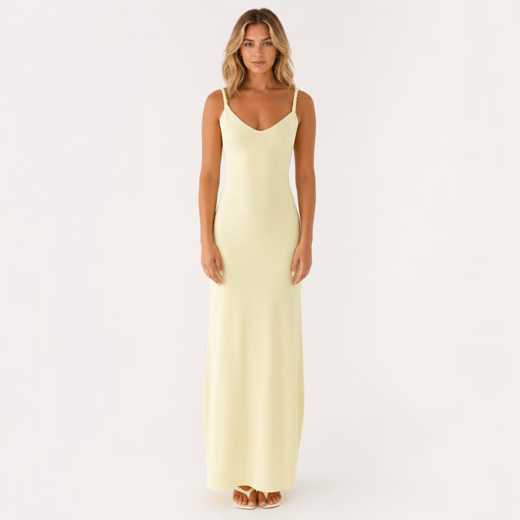 Soft Maxi Dress – Slim Fit with Twisted Straps for Summer and Cocktail Events - We are MFEO