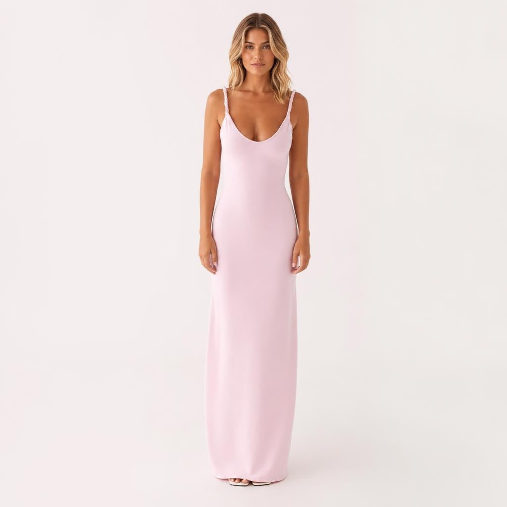 Soft Maxi Dress – Slim Fit with Twisted Straps for Summer and Cocktail Events - We are MFEO