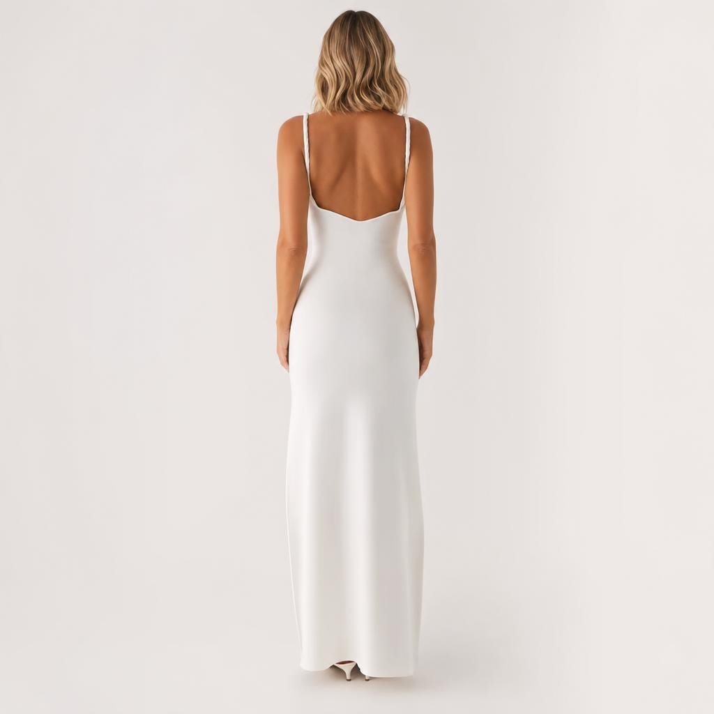 Soft Maxi Dress – Slim Fit with Twisted Straps for Summer and Cocktail Events - We are MFEO