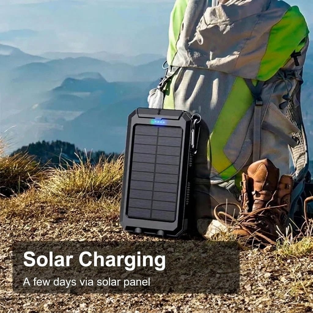 Solar Power Bank 10000mAh – Waterproof Portable Charger with Dual USB Ports for Outdoor Use - We are MFEO