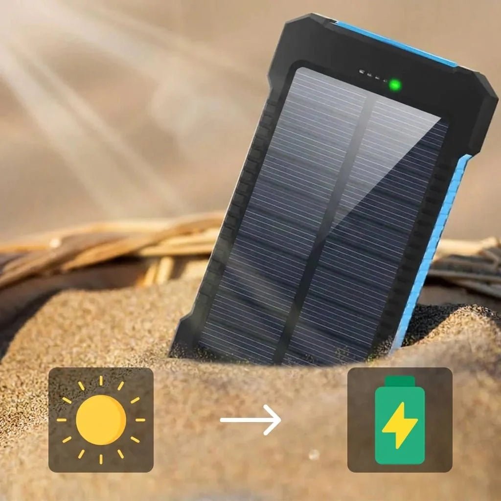 Solar Power Bank 10000mAh – Waterproof Portable Charger with Dual USB Ports for Outdoor Use - We are MFEO