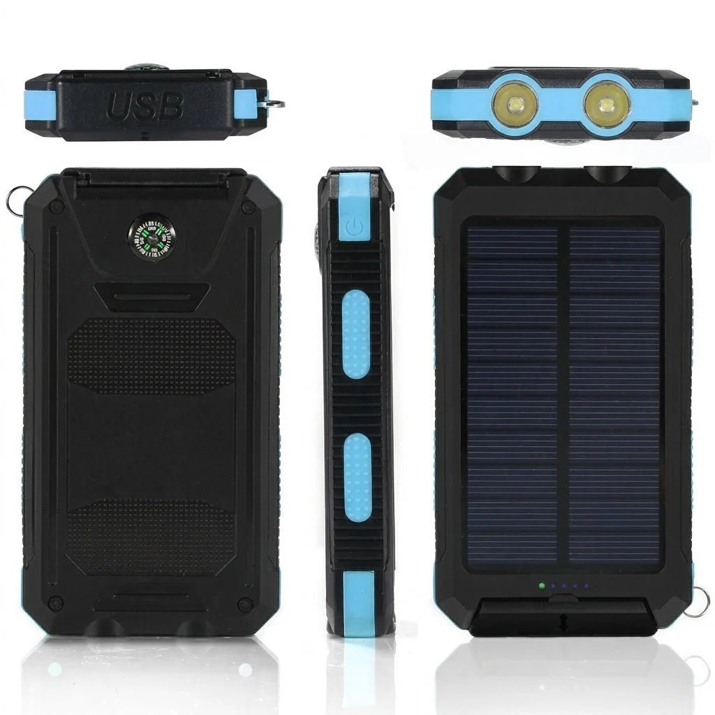 Solar Power Bank 10000mAh – Waterproof Portable Charger with Dual USB Ports for Outdoor Use - We are MFEO