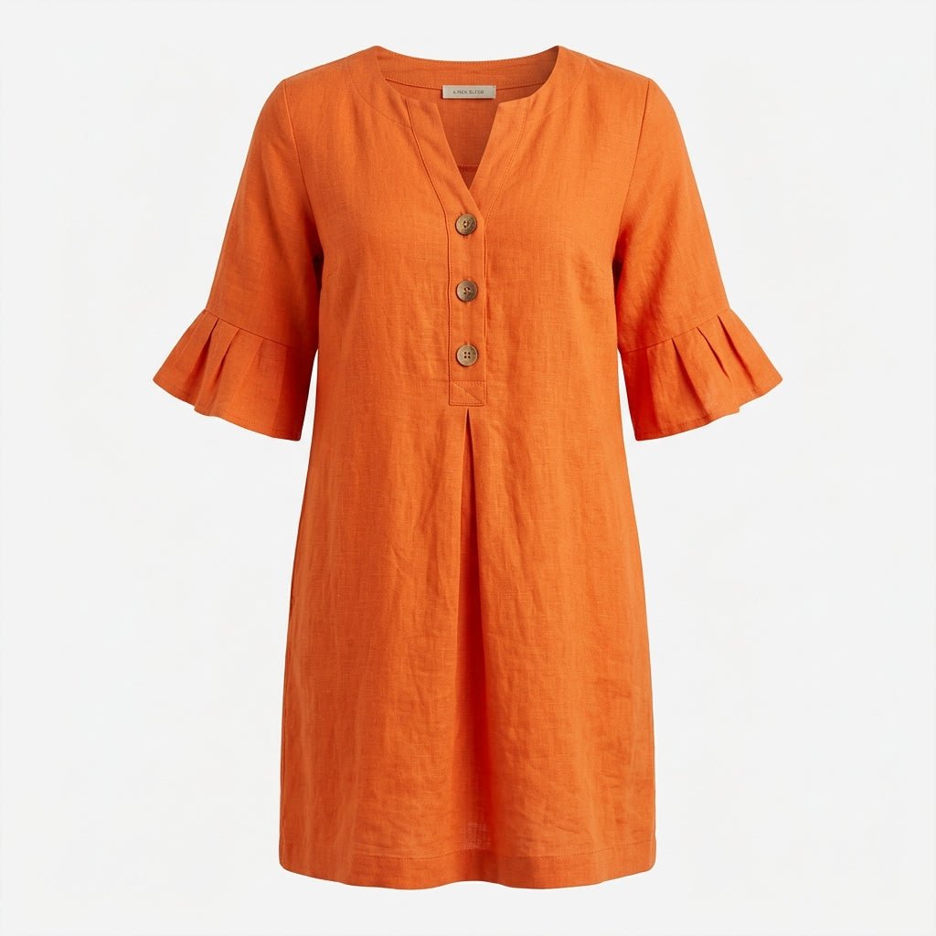 Summer Cotton Mini Dress with Flutter Sleeves – Relaxed A-Line - We are MFEO