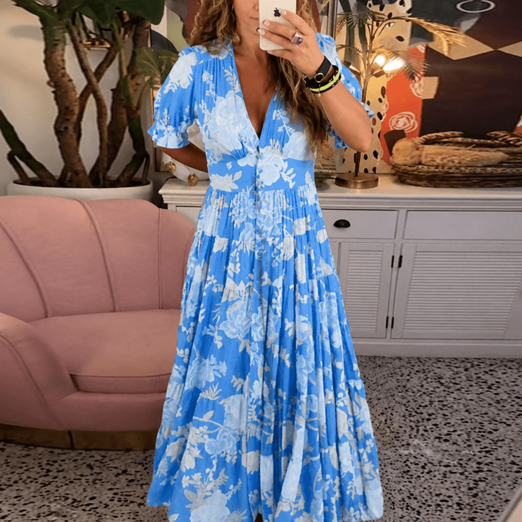 Summer Floral Dress – Lightweight Plus Size Wedding Guest Dress - We are MFEO