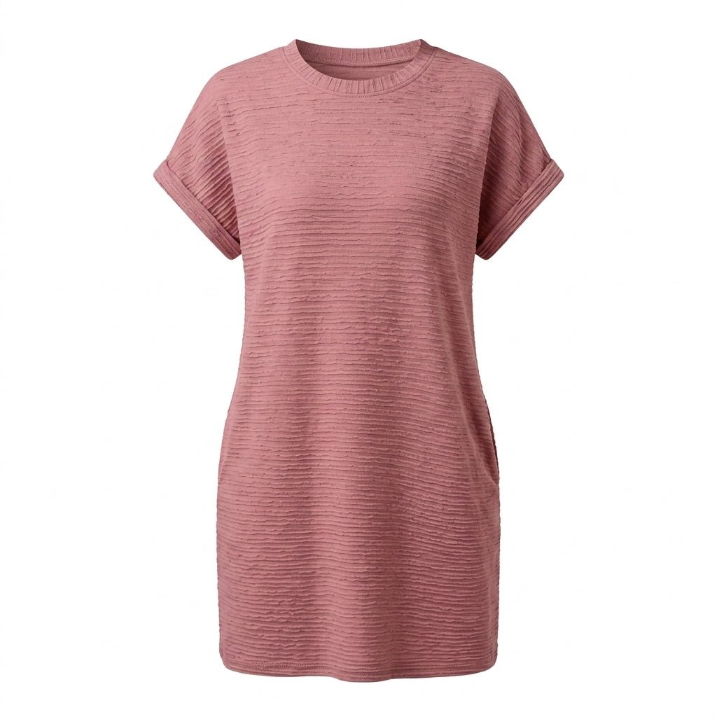 Summer T-Shirt Dress with Pockets – Casual Mini Dress for Warm Weather - We are MFEO