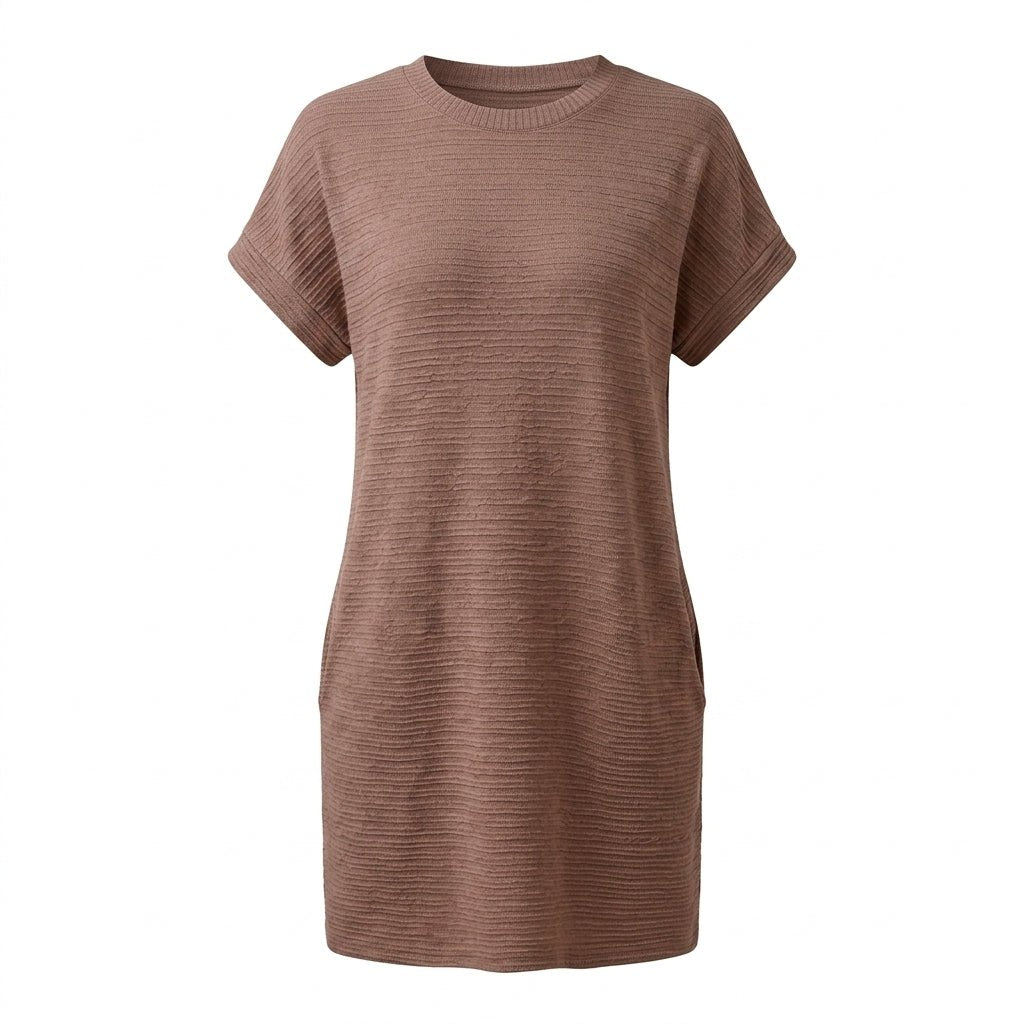 Summer T-Shirt Dress with Pockets – Casual Mini Dress for Warm Weather - We are MFEO