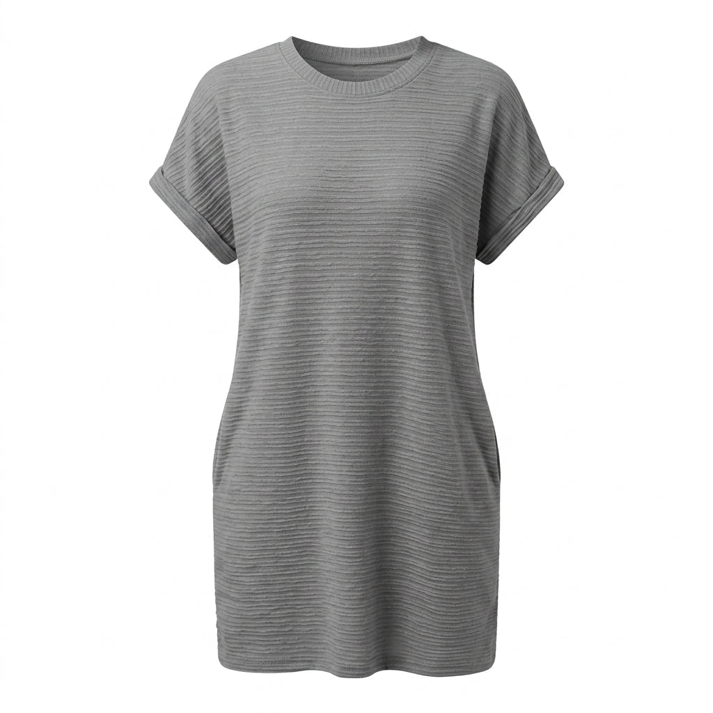 Summer T-Shirt Dress with Pockets – Casual Mini Dress for Warm Weather - We are MFEO