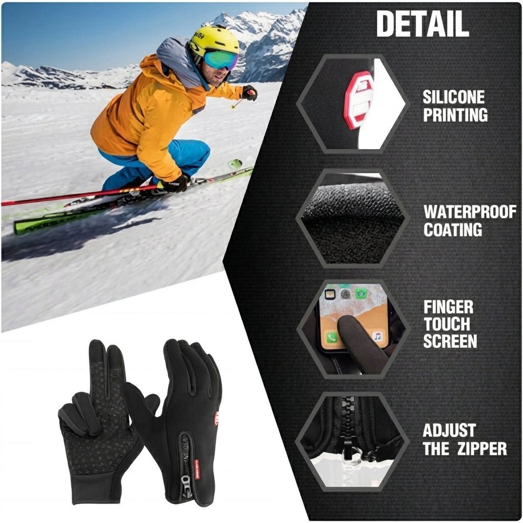 Thermal Gloves for Winter Cycling and Skiing – Unisex, Warm Fleece Lining, Touchscreen Compatible - We are MFEO