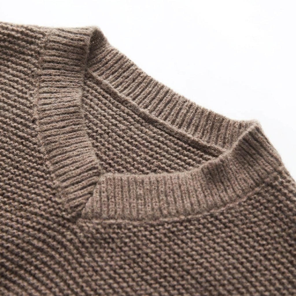V-Neck Knit Pullover Sweater for Women – Relaxed Fit, Comfortable for Everyday Wear - We are MFEO