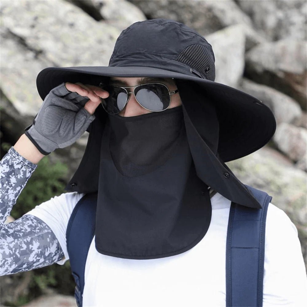 Wide Brim Fishing Hat with String – UV Protection and Breathable Mesh for Outdoor Use - We are MFEO