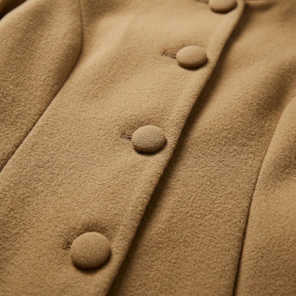 Women's A-Line Winter Coat with Button Front – Stand Collar, Mid-Length for Cold Weather - We are MFEO