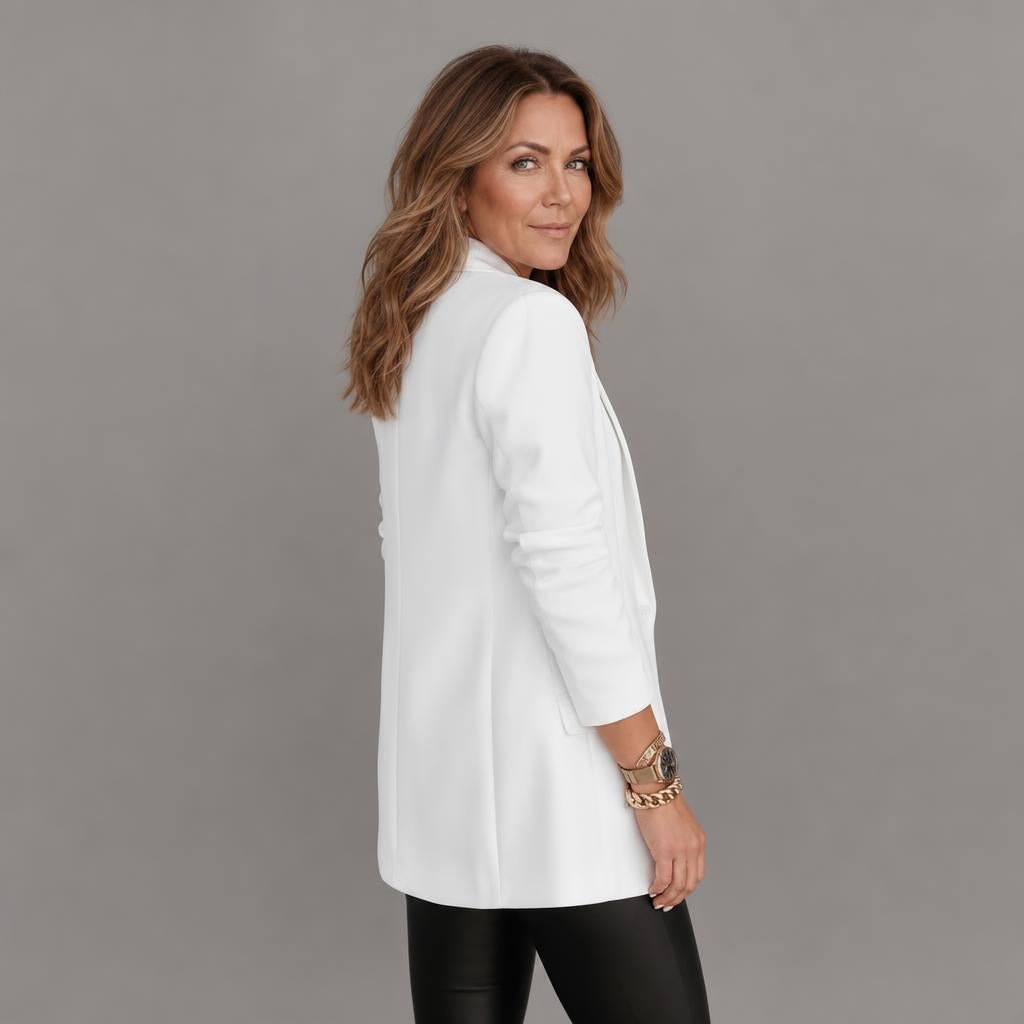 Womens Blazer with Shawl Lapel – Longline Open Front Design - We are MFEO