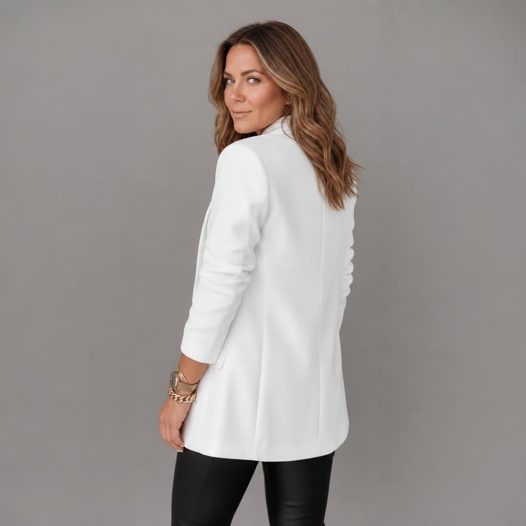 Womens Blazer with Shawl Lapel – Longline Open Front Design - We are MFEO