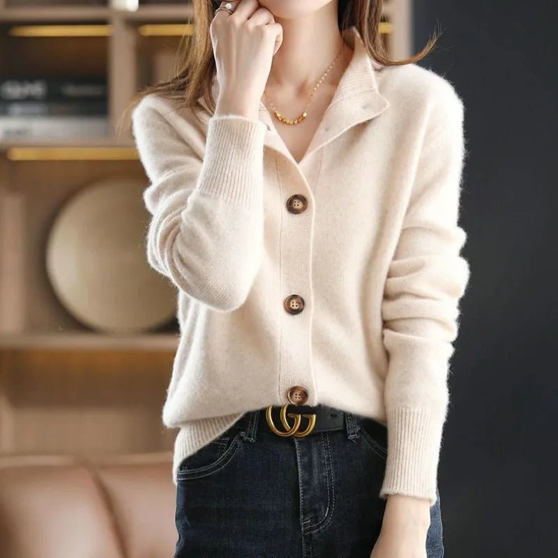 Women's Cardigan – Relaxed Fit Soft Knit Button-Up - We are MFEO