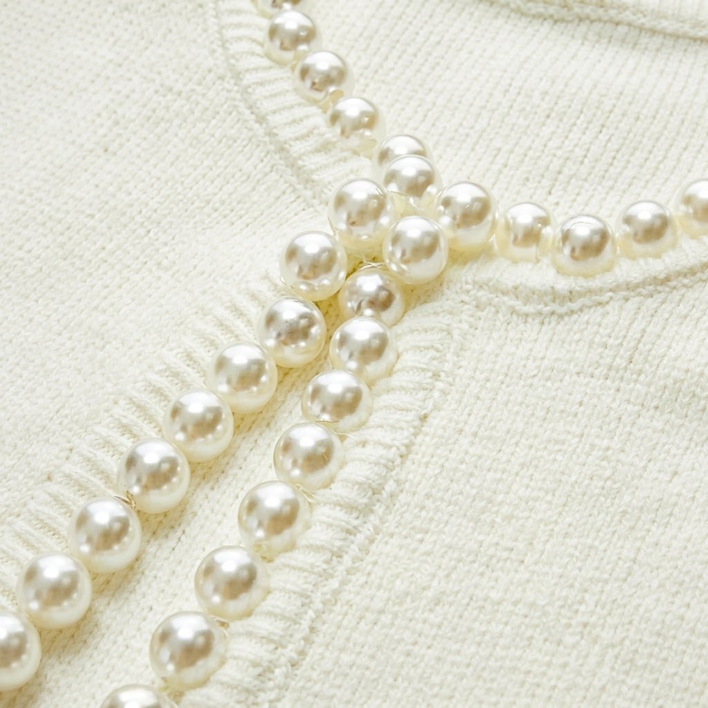 Women's Cardigan with Pearl Trim – Regular Fit Knit Cardigan for Everyday Style - We are MFEO