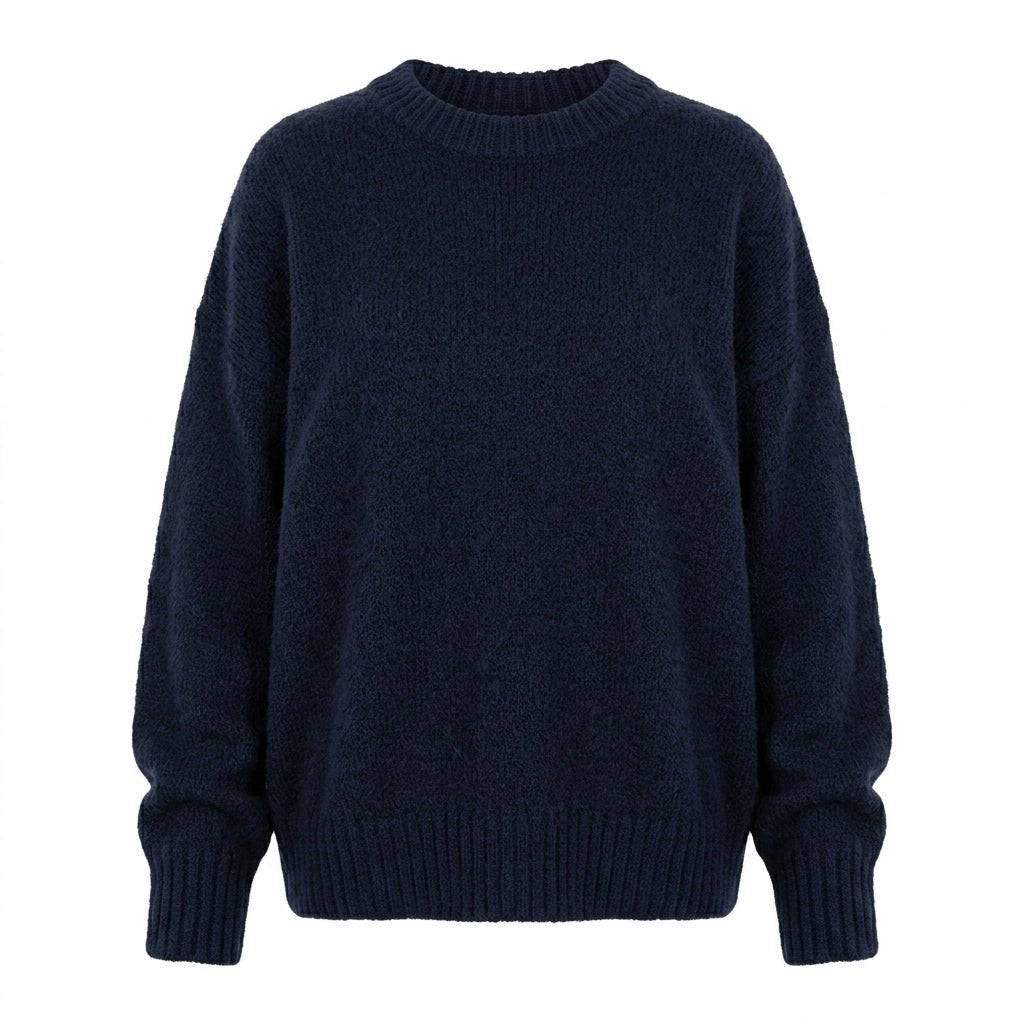 Women's Cashmere Sweater – Oversized Crew Neck for Autumn/Winter Comfort - We are MFEO
