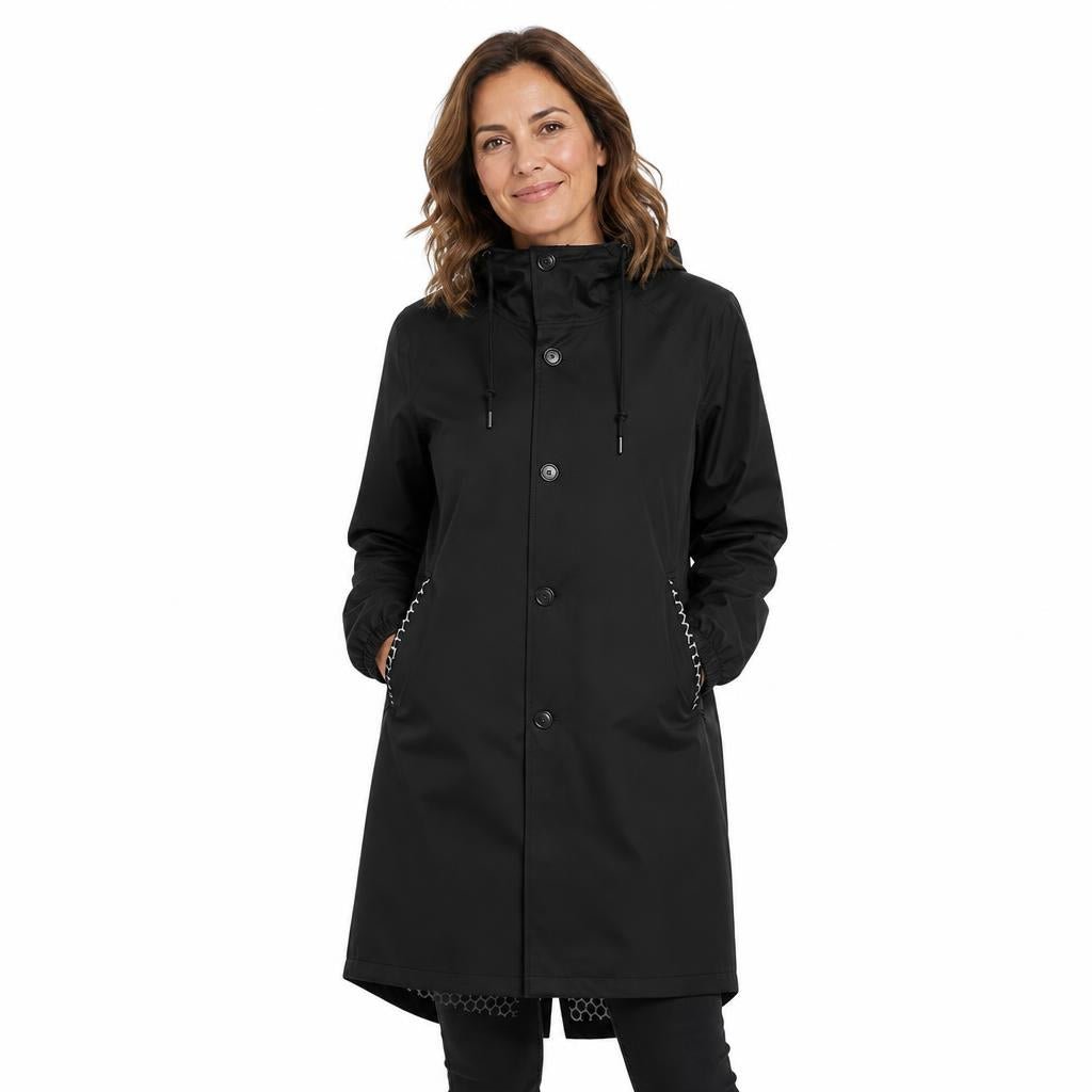 Women's Casual Jacket with Hood – Long, Button Front - We are MFEO