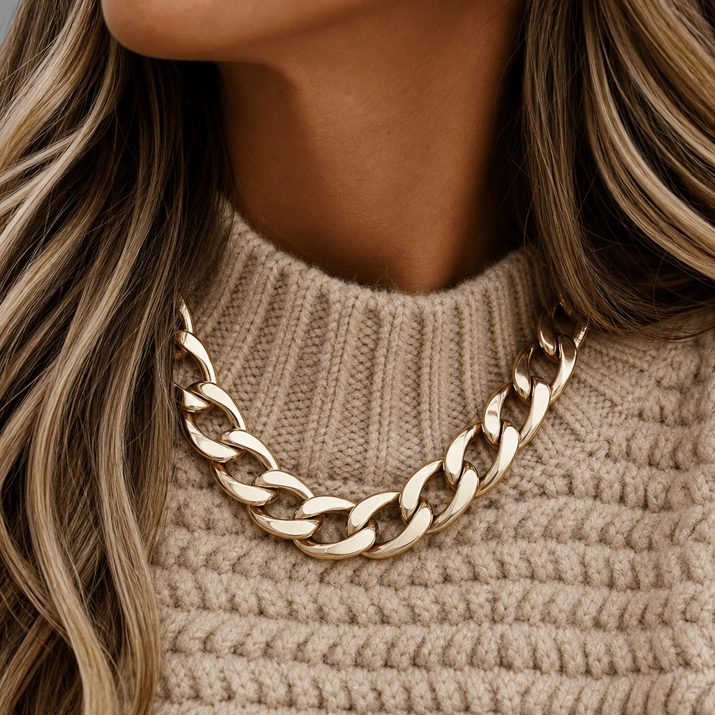 Women's Chunky Knit Jumper – Oversized Mock Neck for Winter - We are MFEO