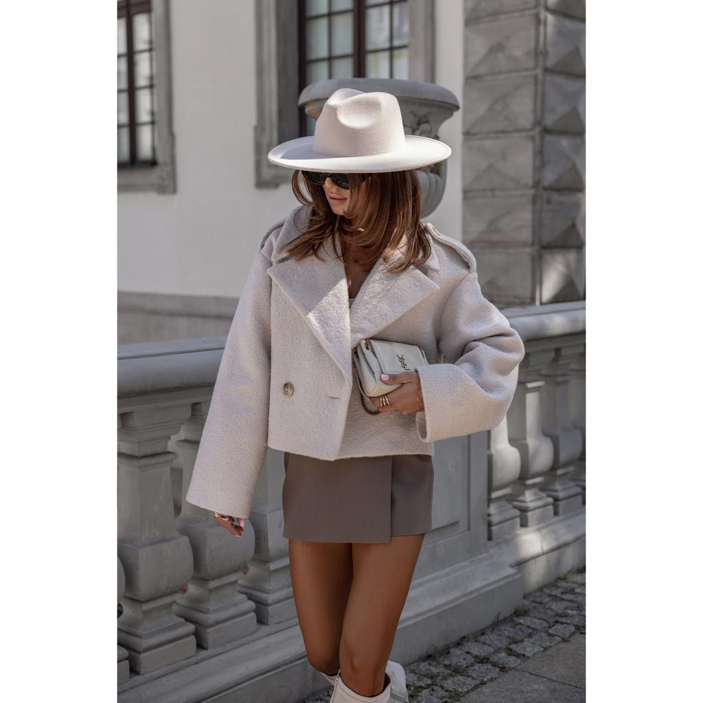 Women's Cropped Blazer – Double Breasted with Wide Lapel - We are MFEO