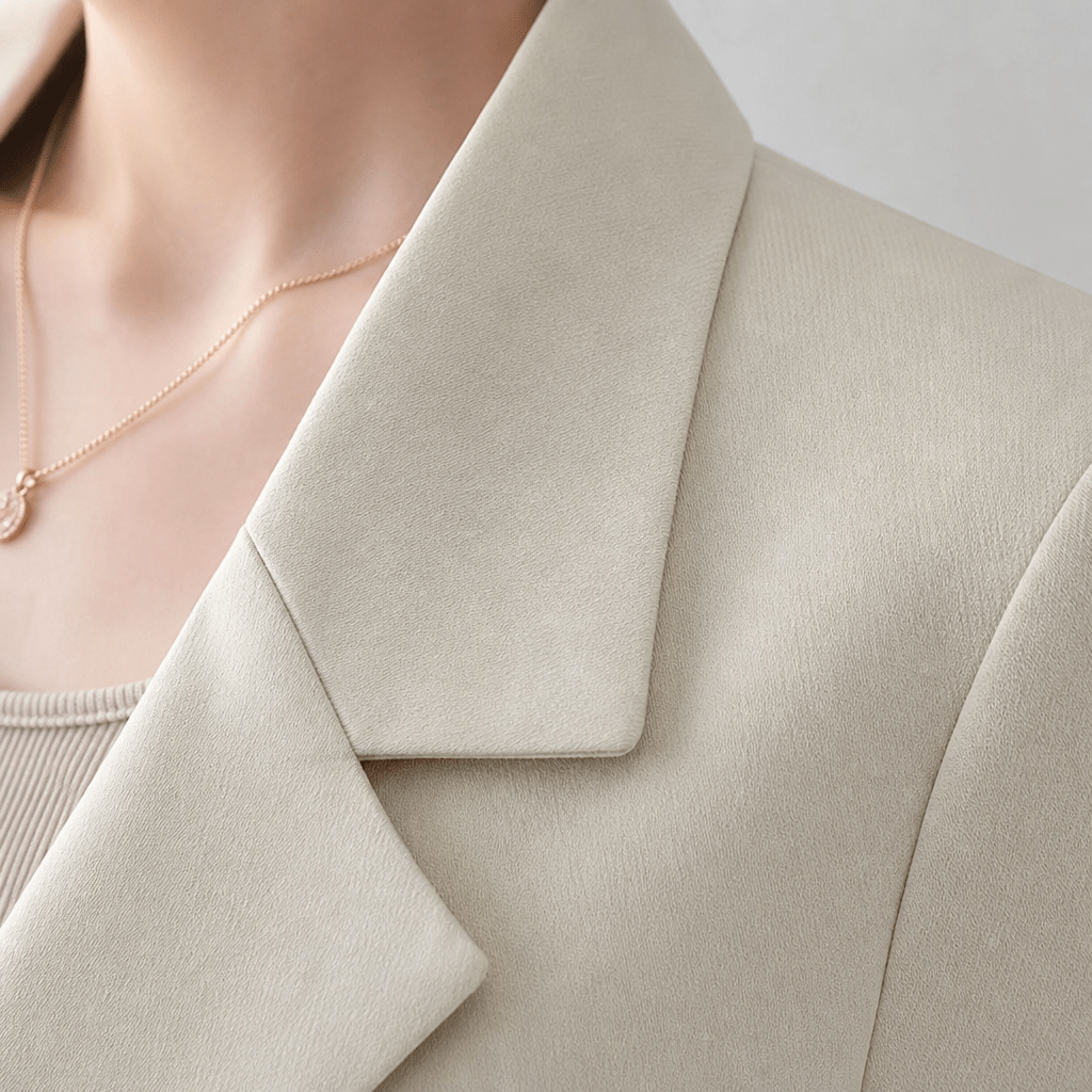 Women's Cropped Blazer – Tailored with Notched Lapel and Single Button - We are MFEO