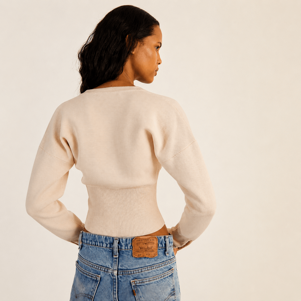 Women's Cropped Cardigan – Fitted Knit with Button Closure - We are MFEO