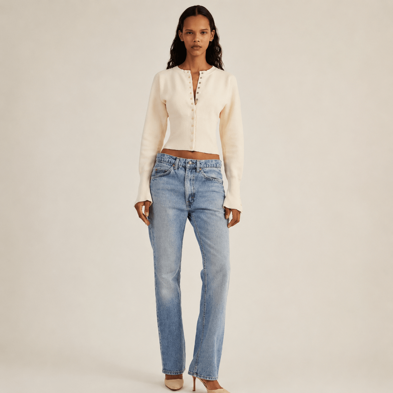 Women's Cropped Cardigan – Fitted Knit with Button Closure - We are MFEO