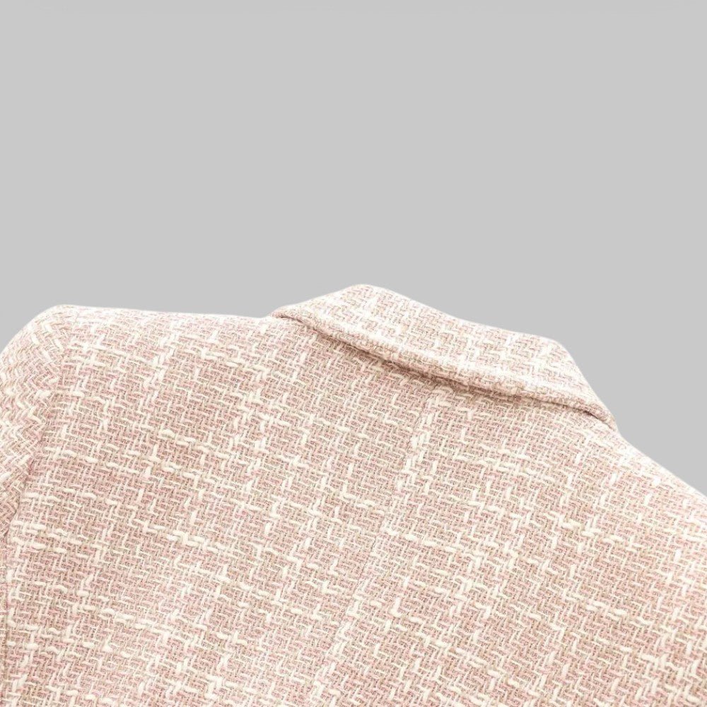 Women's Double-Breasted Blazer – Tailored Tweed for Business Casual and Day Events - We are MFEO