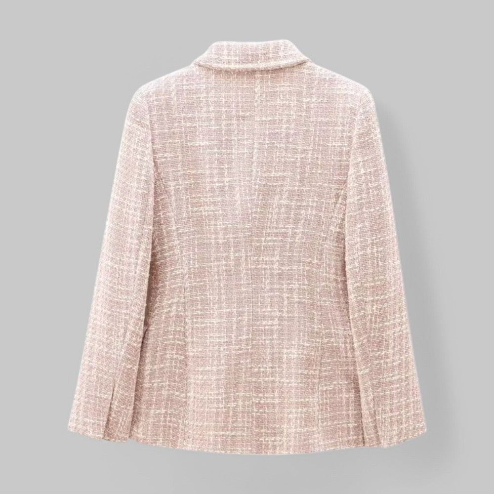 Women's Double-Breasted Blazer – Tailored Tweed for Business Casual and Day Events - We are MFEO