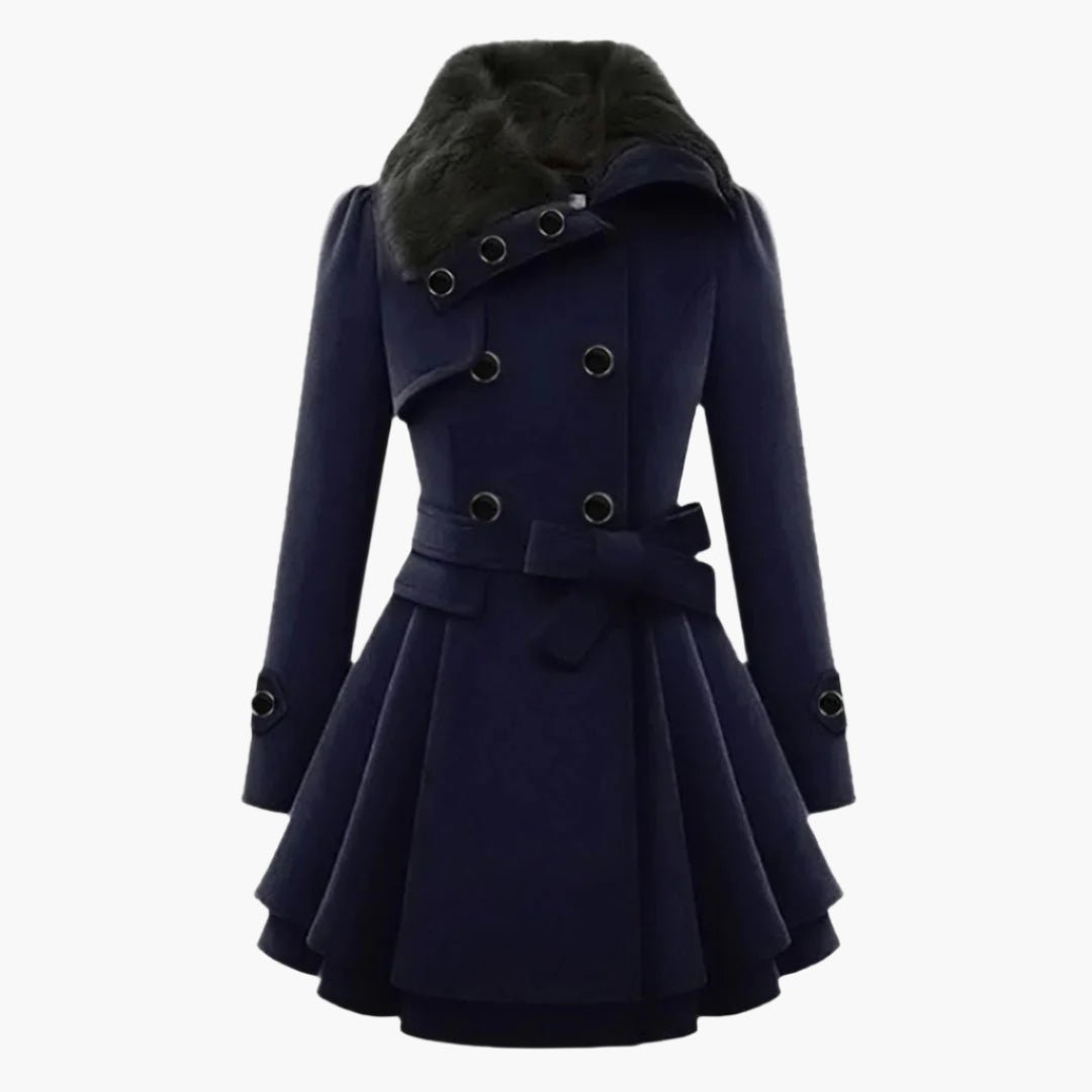 Women's Faux Fur Coat – Waist Tie Short Dress Design - We are MFEO