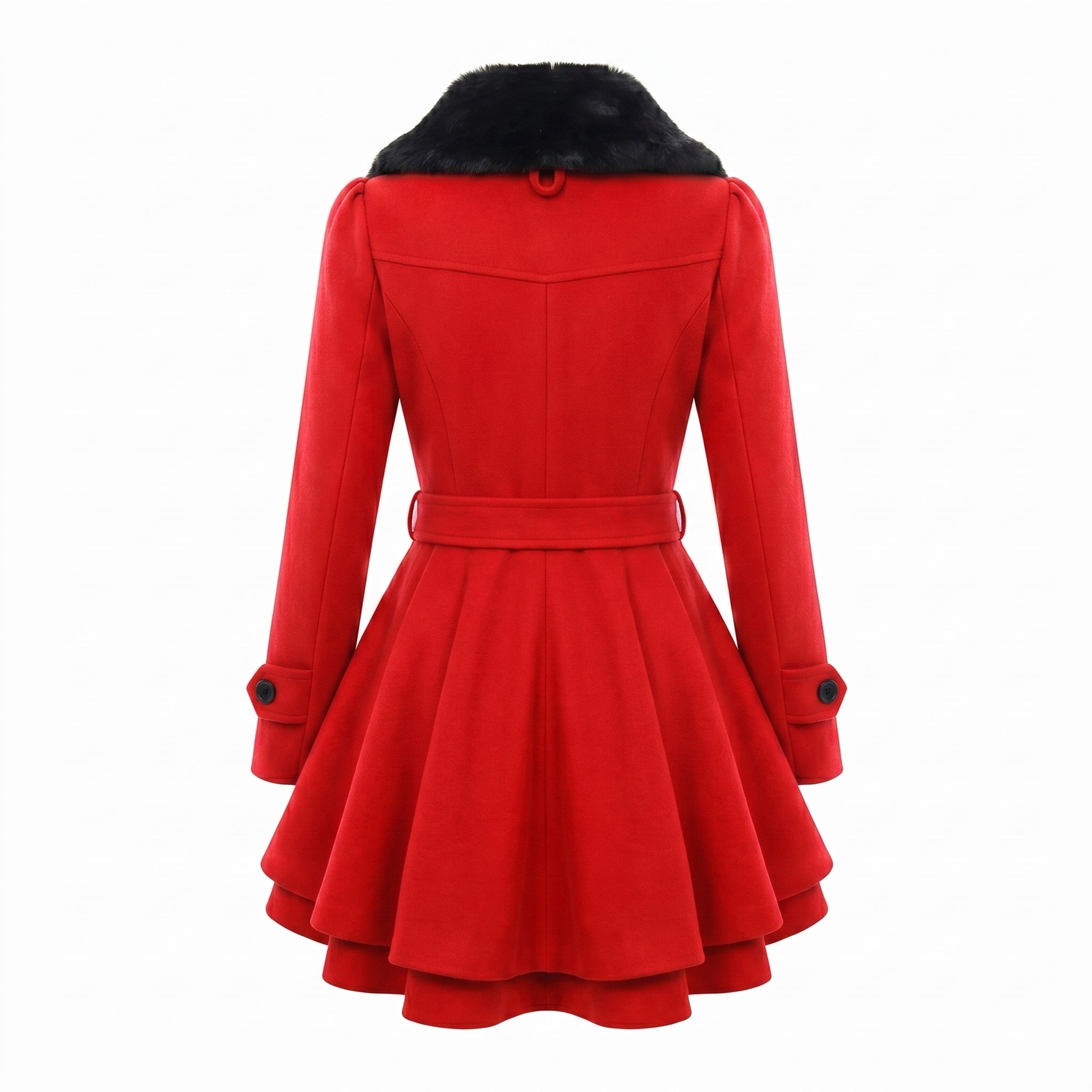 Women's Faux Fur Coat – Waist Tie Short Dress Design - We are MFEO