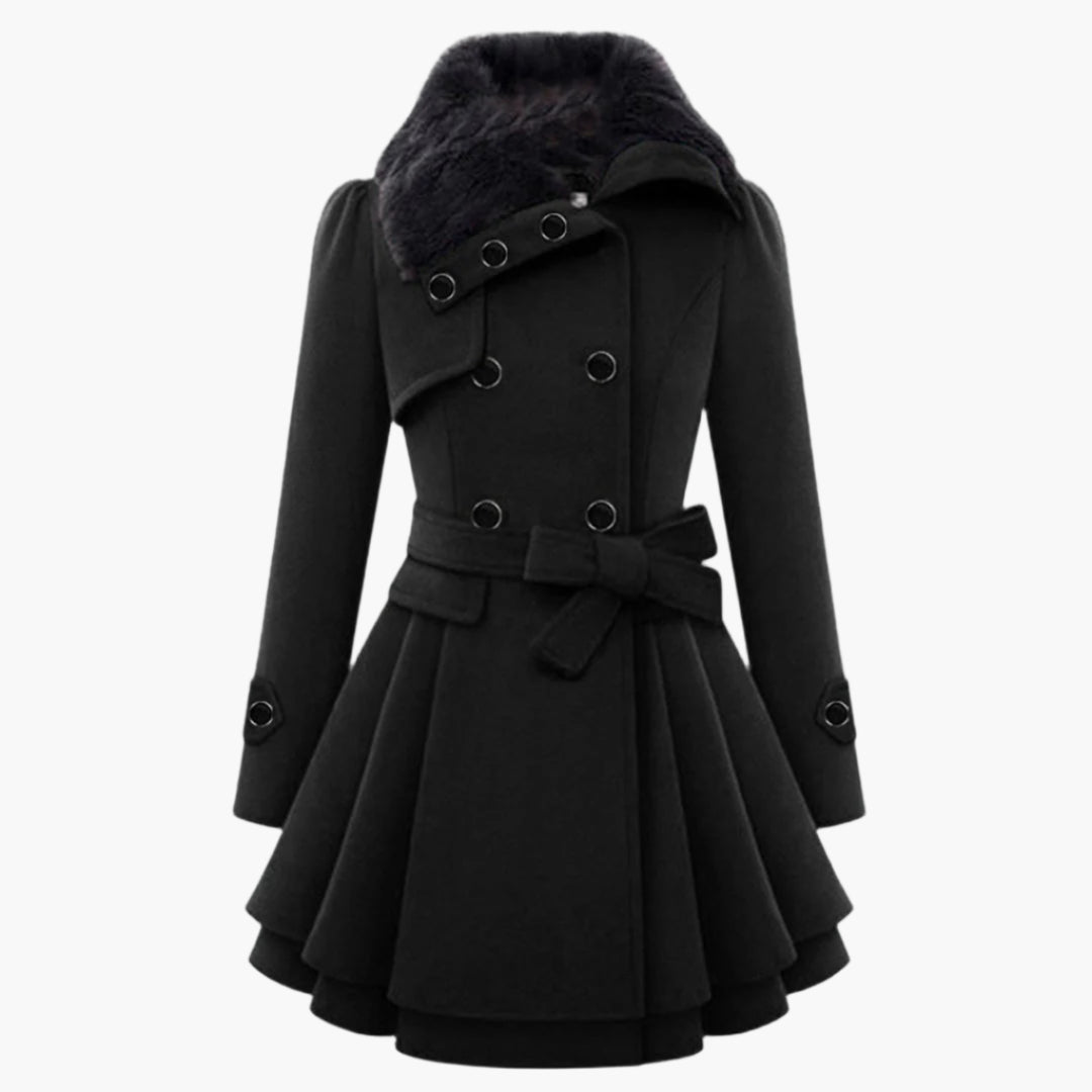 Women's Faux Fur Coat – Waist Tie Short Dress Design - We are MFEO