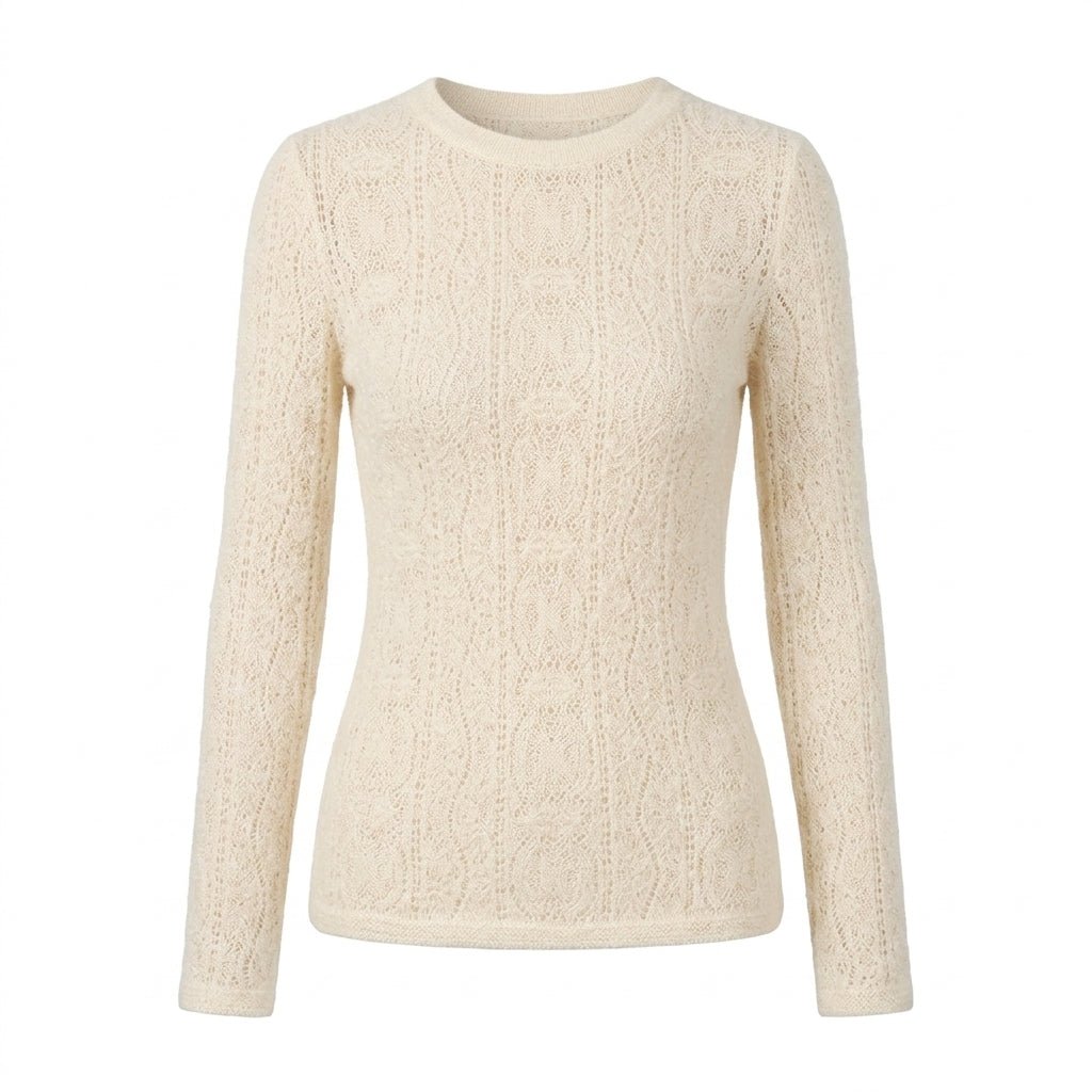 Women's Floral Long Sleeve Top – Comfortable Crew Neck with Slight Stretch for Versatile Styling - We are MFEO