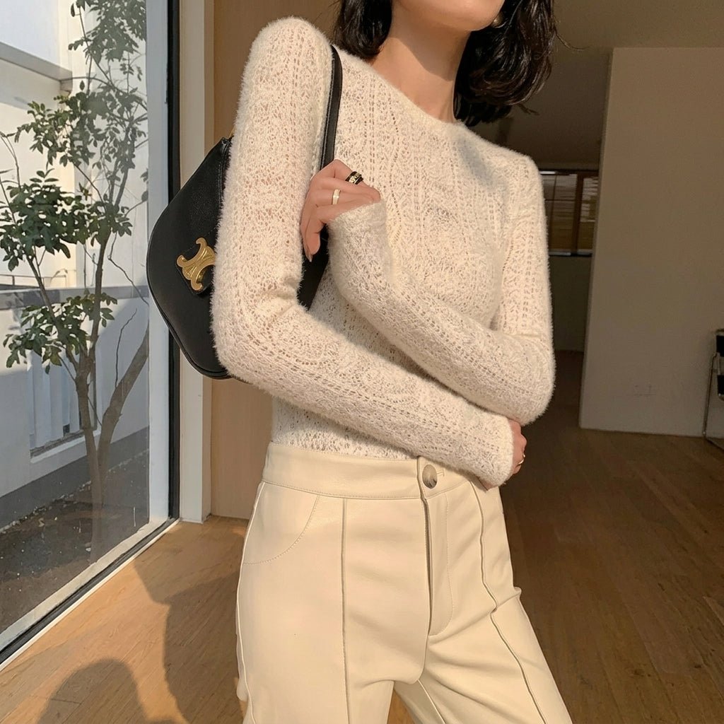 Women's Floral Long Sleeve Top – Comfortable Crew Neck with Slight Stretch for Versatile Styling - We are MFEO