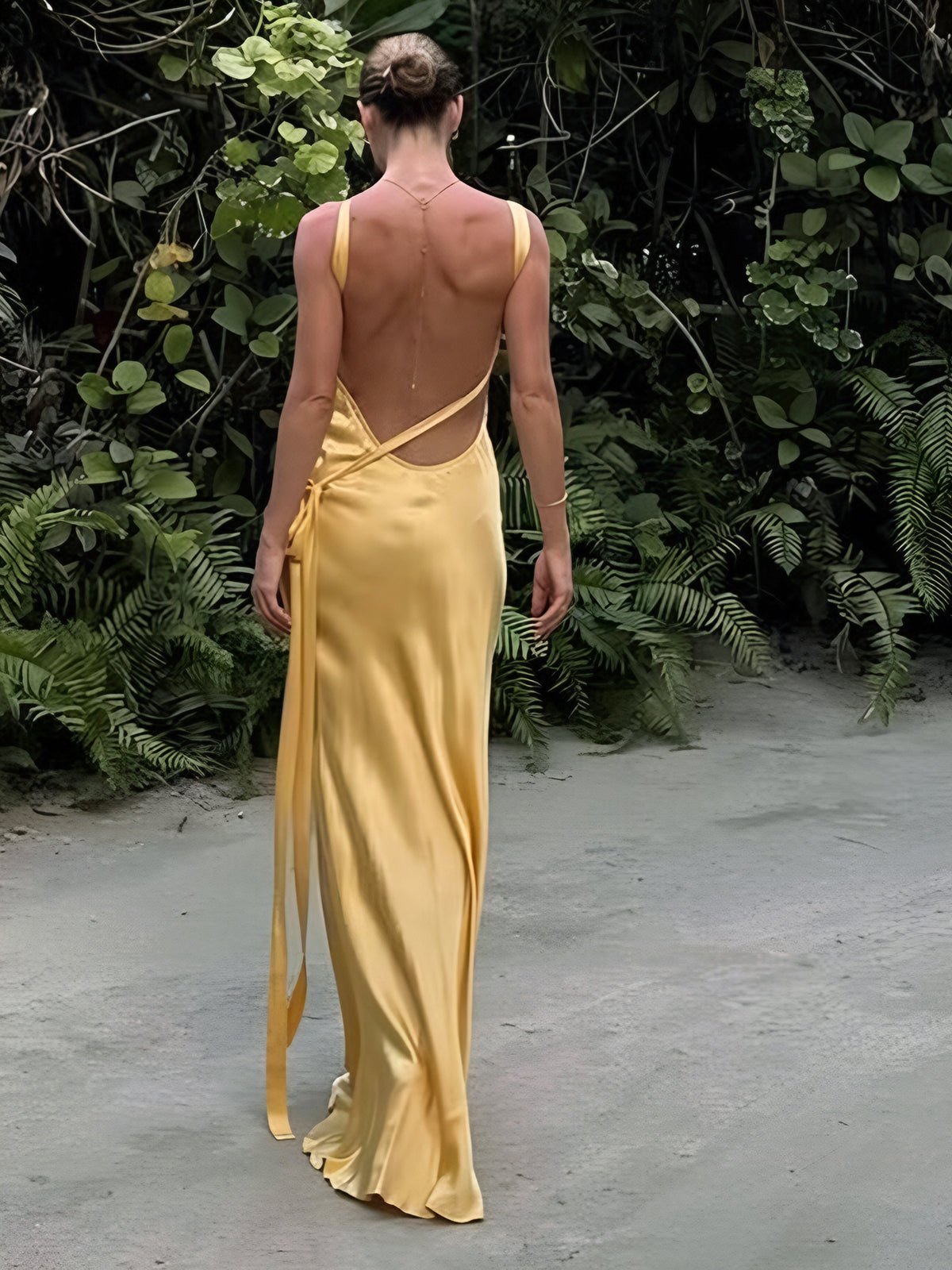 Women's Formal Maxi Dress – Open Back, Asymmetric Neckline - We are MFEO