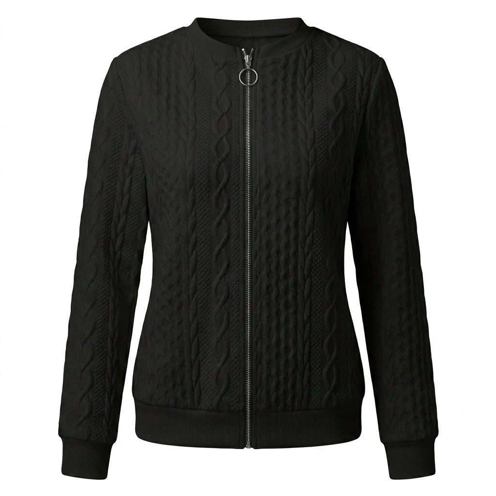 Women's Half-Zip Jumper – Fitted Cable Knit - We are MFEO