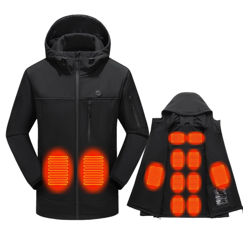 Women's Heated Jacket for Winter – USB-Powered with Detachable Hood and Zip Pockets - We are MFEO