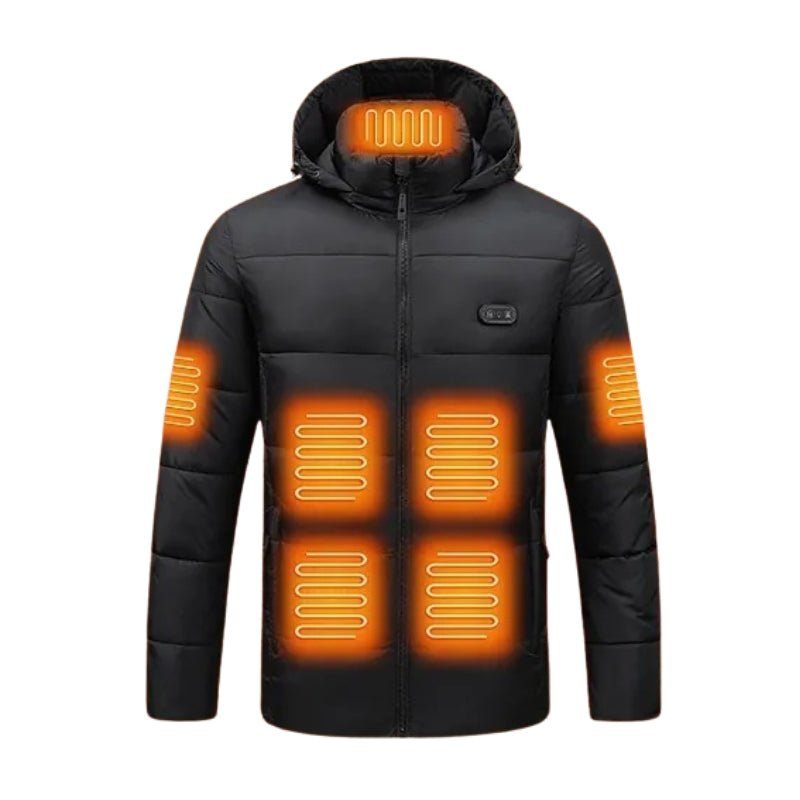 Women's Heated Puffer Jacket with Detachable Hood – Quilted Design - We are MFEO