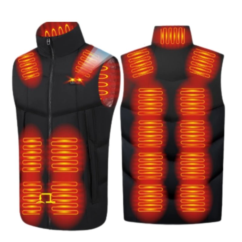 Women's Heated Puffer Vest – 17 Heat Zones for Cold Weather, Zip Front Design - We are MFEO