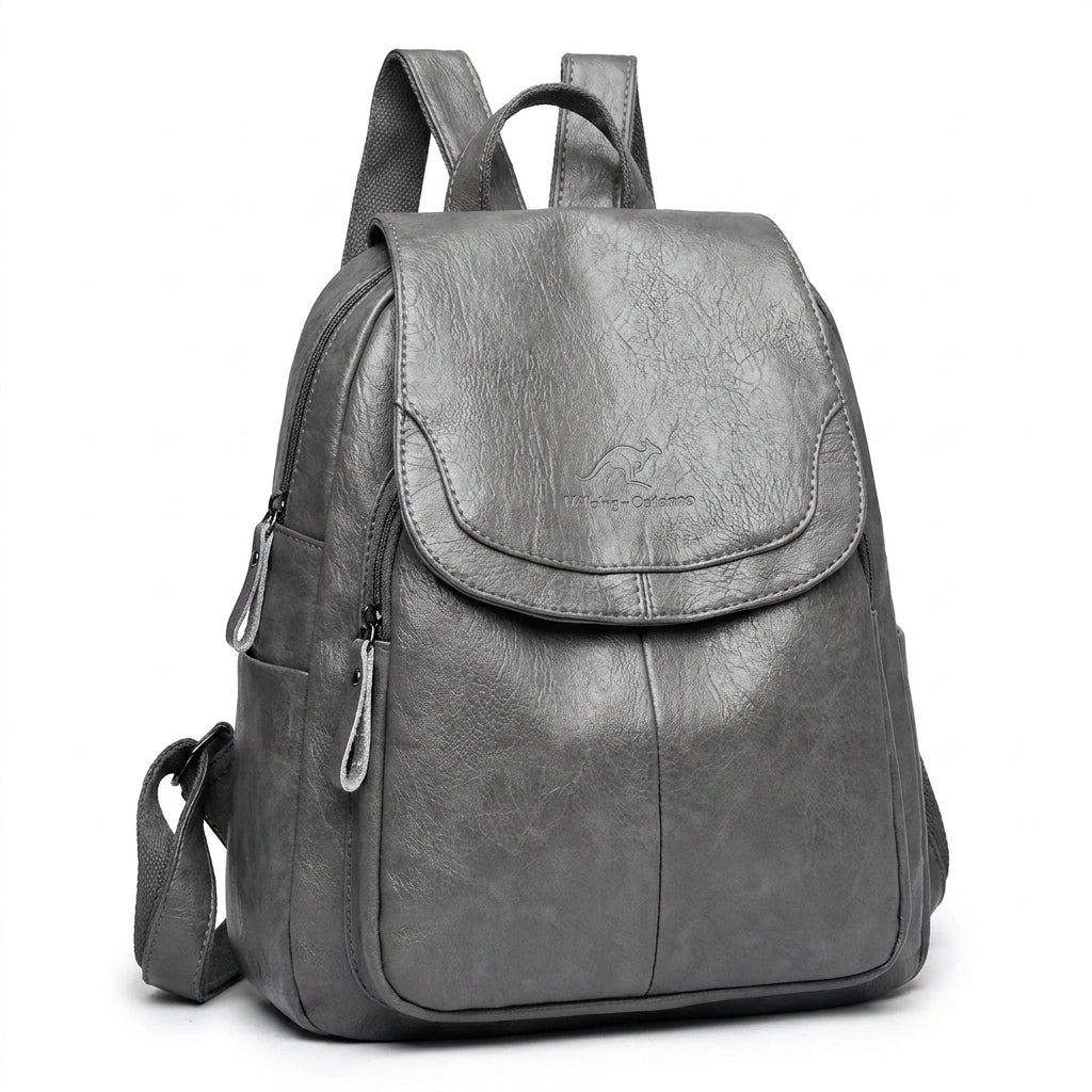 Women's Leather Backpack for Work – Structured Everyday Knapsack with Adjustable Straps - We are MFEO