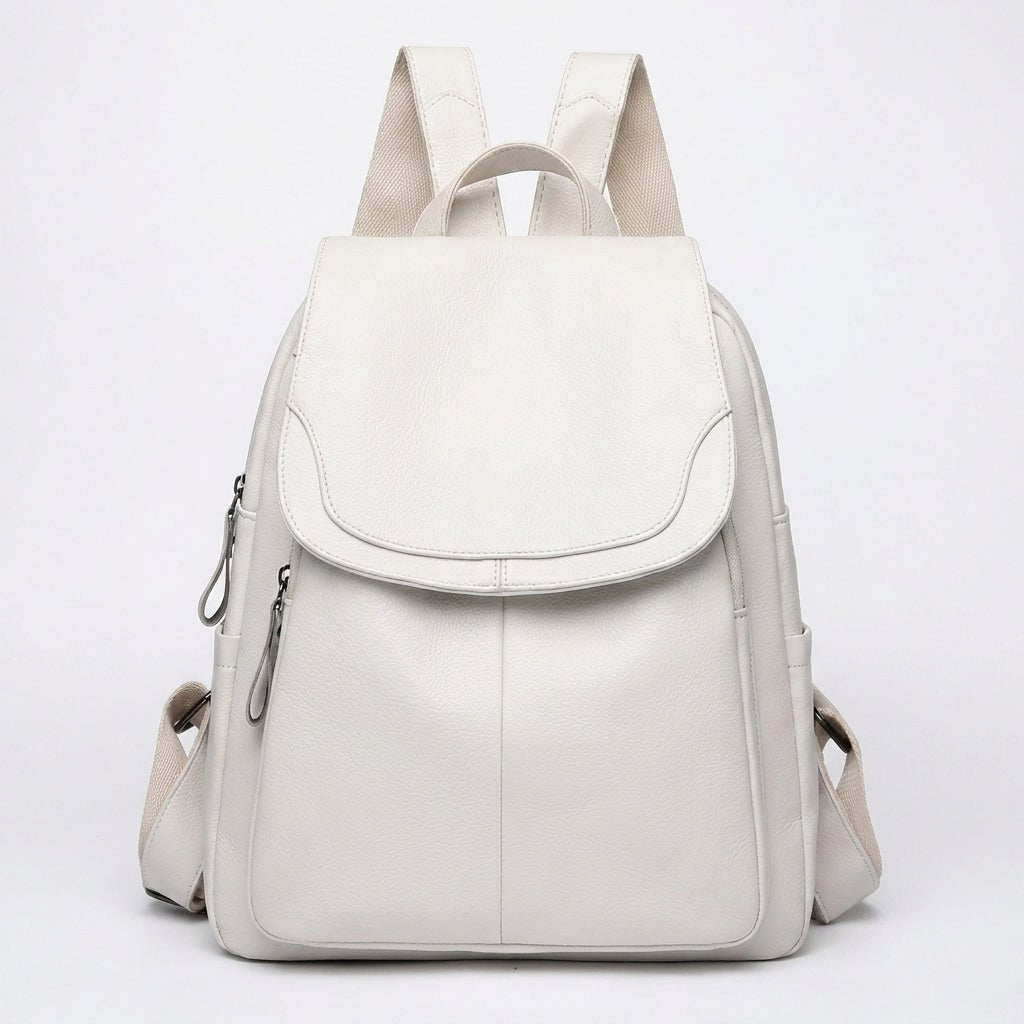 Women's Leather Backpack for Work – Structured Everyday Knapsack with Adjustable Straps - We are MFEO