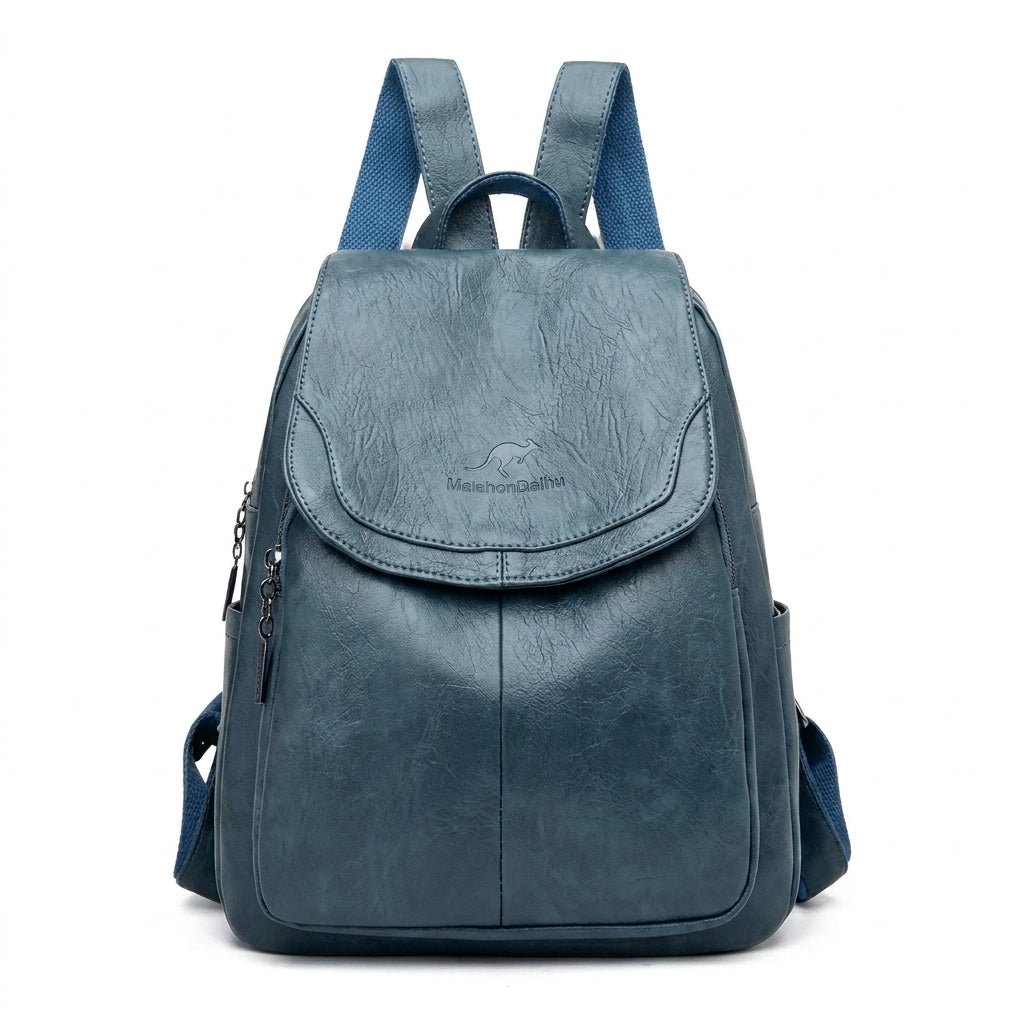 Women's Leather Backpack for Work – Structured Everyday Knapsack with Adjustable Straps - We are MFEO