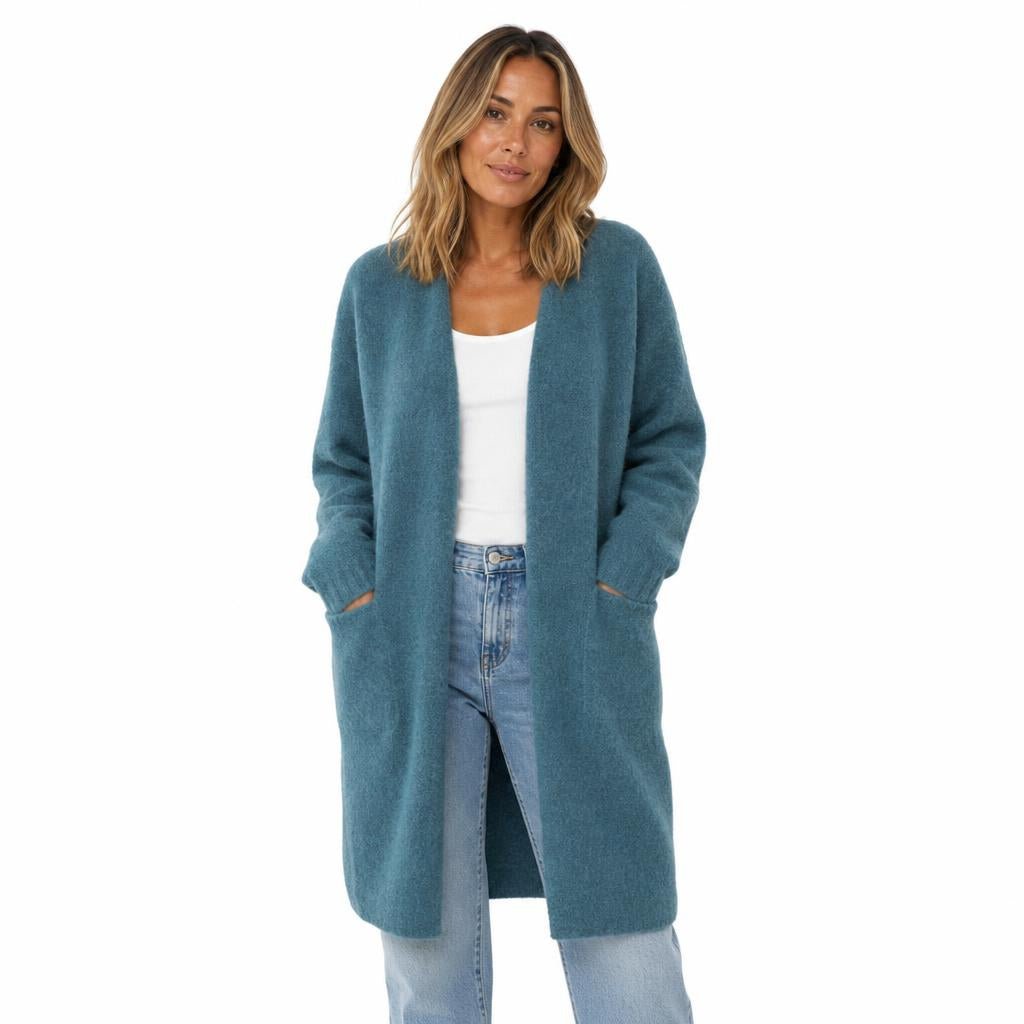 Women's Long Cardigan – Open Front with Pockets, Casual or Smart Casual Wear - We are MFEO