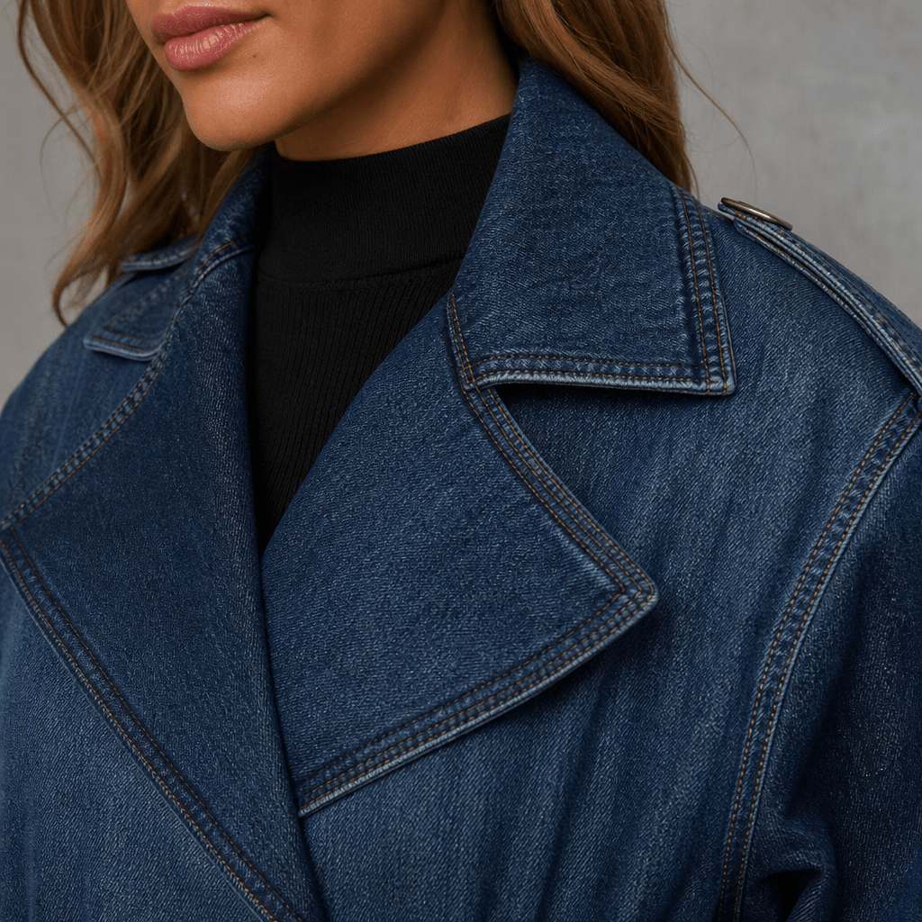 Women's Long Trench Coat with Tie Belt - We are MFEO