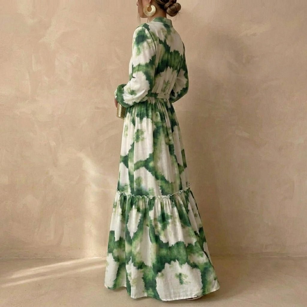 Women's Maxi Dress – Long Sleeve with Tie Waist - We are MFEO