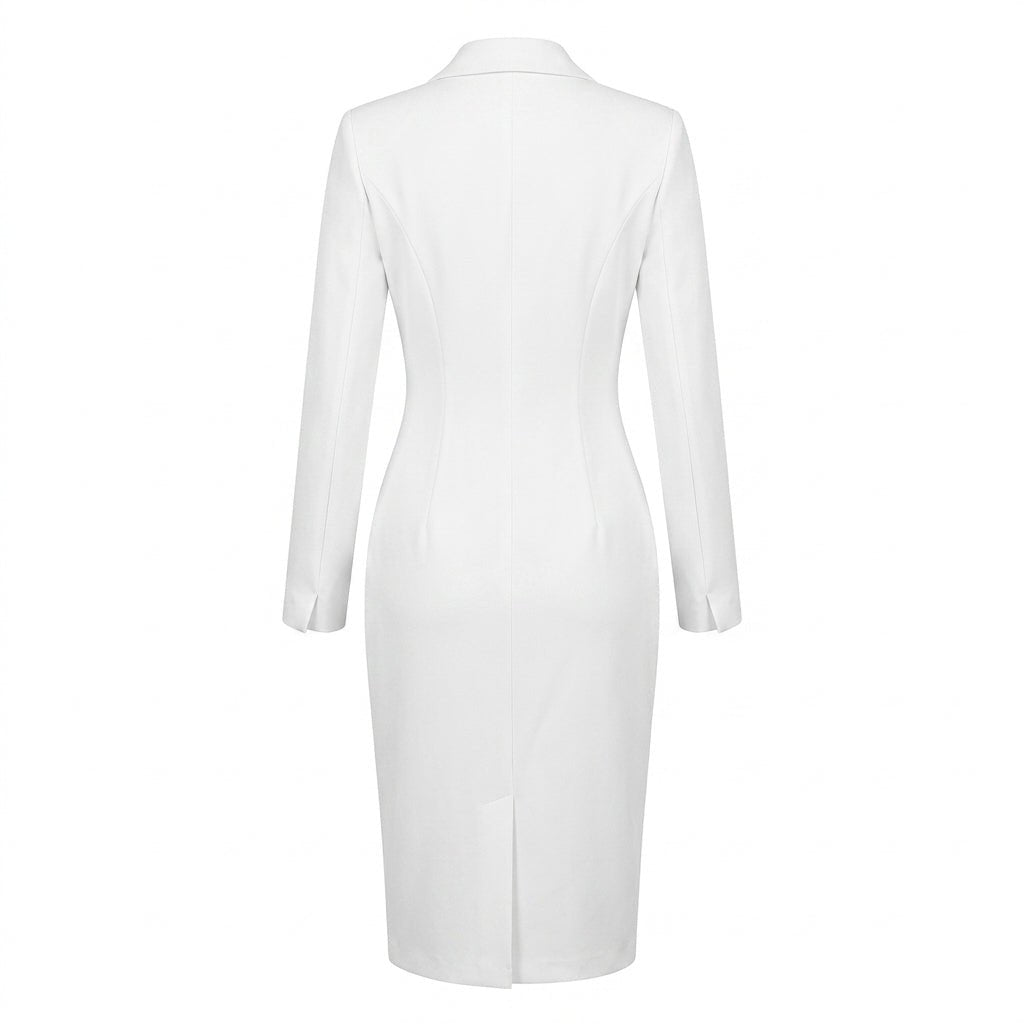 Women's Midi Blazer Dress – Double Breasted Tailored Style - We are MFEO