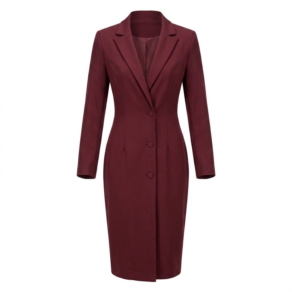 Women's Midi Blazer Dress – Double Breasted Tailored Style - We are MFEO